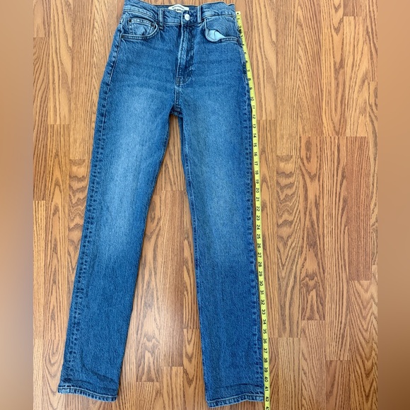 Reformation Women's Lisa High Rise Straight Long Blue Jeans, Size 26 denim - Picture 6 of 7